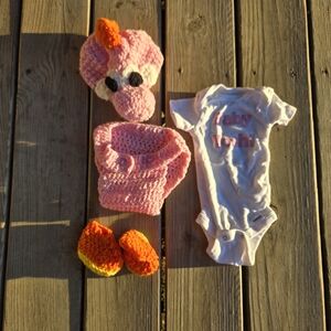 Pink Yoshi Super Mario Costume Infant 0-3 Months